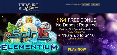 treasure mile casino no deposit bonus codes